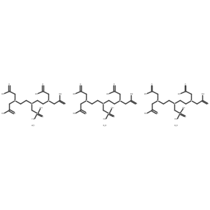 Tris(2,2',2'',2'''-((((phosphonomethyl)azanediyl)bis(ethane-2,1-diyl))bis(azanetriyl))tetraacetic acid) hydrochloride dihydrate结构式