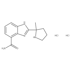 1H-Benzimidazole-4-carboxamide, 2-(2-methyl-2-pyrrolidinyl)-, dihydrochloride结构式