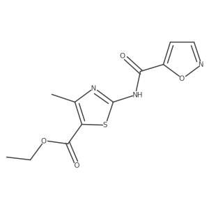 Ethyl 2-(isoxazole-5-carboxamido)-4-methylthiazole-5-carboxylate结构式