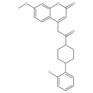 4-(2-(4-(2-fluorophenyl)piperazin-1-yl)-2-oxoethyl)-7-methoxy-2H-chromen-2-one结构式