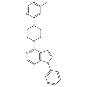 1-(4-methylpyridin-2-yl)-4-{1-phenyl-1H-pyrazolo[3,4-d]pyrimidin-4-yl}piperazine Structure