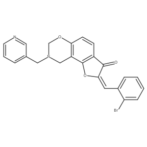 (Z)-2-(2-bromobenzylidene)-8-(pyridin-3-ylmethyl)-8,9-dihydro-2H-benzofuro[7,6-e][1,3]oxazin-3(7H)-one Structure