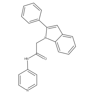 2-(2-phenyl-1H-indol-1-yl)-N-(pyridin-4-yl)acetamide结构式