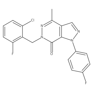 6-(2-chloro-6-fluorobenzyl)-1-(4-fluorophenyl)-4-methyl-1H-pyrazolo[3,4-d]pyridazin-7(6H)-one Structure