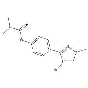 N'-[4-(4-bromo-1-methyl-1H-pyrazol-3-yl)phenyl]-N,N-dimethylurea结构式
