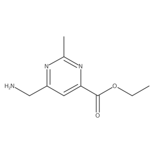 Ethyl 6-(aminomethyl)-2-methylpyrimidine-4-carboxylate结构式