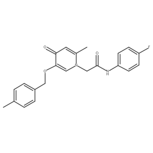 N-(4-fluorophenyl)-2-(2-methyl-5-((4-methylbenzyl)oxy)-4-oxopyridin-1(4H)-yl)acetamide Structure