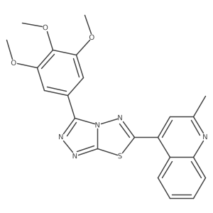 2-Methyl-4-[3-(3,4,5-trimethoxyphenyl)[1,2,4]triazolo[3,4-b][1,3,4]thiadiazol-6-yl]quinoline结构式