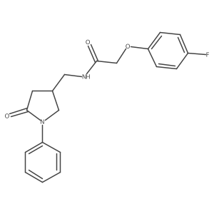 2-(4-fluorophenoxy)-N-[(5-oxo-1-phenylpyrrolidin-3-yl)methyl]acetamide结构式