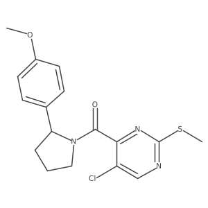 5-Chloro-4-[2-(4-methoxyphenyl)pyrrolidine-1-carbonyl]-2-(methylsulfanyl)pyrimidine Structure