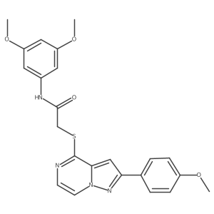 N-(3,5-dimethoxyphenyl)-2-{[2-(4-methoxyphenyl)pyrazolo[1,5-a]pyrazin-4-yl]sulfanyl}acetamide Structure