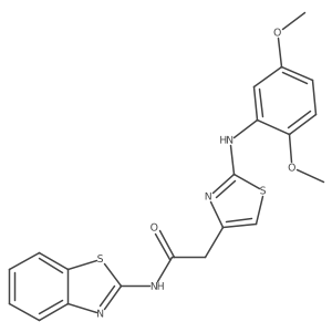 N-(1,3-benzothiazol-2-yl)-2-{2-[(2,5-dimethoxyphenyl)amino]-1,3-thiazol-4-yl}acetamide Structure