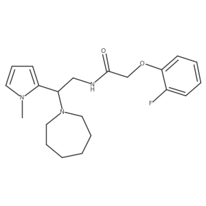 N-(2-(azepan-1-yl)-2-(1-methyl-1H-pyrrol-2-yl)ethyl)-2-(2-fluorophenoxy)acetamide结构式
