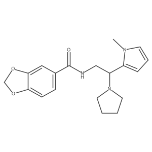 N-(2-(1-methyl-1H-pyrrol-2-yl)-2-(pyrrolidin-1-yl)ethyl)benzo[d][1,3]dioxole-5-carboxamide Structure