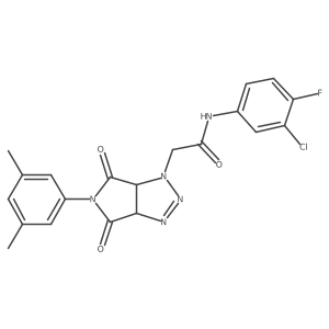 N-(3-chloro-4-fluorophenyl)-2-(5-(3,5-dimethylphenyl)-4,6-dioxo-4,5,6,6a-tetrahydropyrrolo[3,4-d][1,2,3]triazol-1(3aH)-yl)acetamide Structure