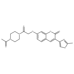 7-[2-(4-acetylpiperazin-1-yl)-2-oxoethoxy]-3-(2-methyl-1,3-thiazol-4-yl)-2H-chromen-2-one结构式