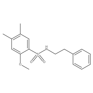 2-methoxy-4,5-dimethyl-N-(2-phenylethyl)benzenesulfonamide Structure