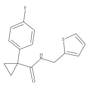 1-(4-fluorophenyl)-N-[(thiophen-2-yl)methyl]cyclopropane-1-carboxamide结构式