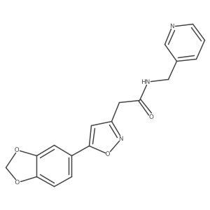 2-(5-(benzo[d][1,3]dioxol-5-yl)isoxazol-3-yl)-N-(pyridin-3-ylmethyl)acetamide Structure
