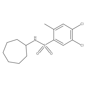 Cc1cc(Cl)c(Cl)cc1S(=O)(=O)NC1CCCCCC1结构式