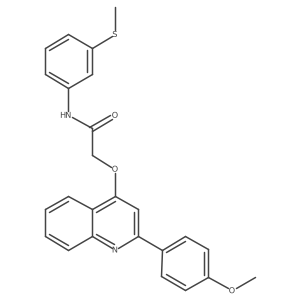 2-((2-(4-methoxyphenyl)quinolin-4-yl)oxy)-N-(3-(methylthio)phenyl)acetamide Structure