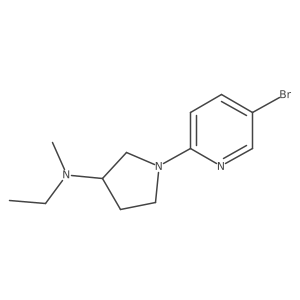 1-(5-bromo-2-pyridinyl)-N-ethyl-N-methyl-3-pyrrolidinamine结构式