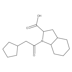 1-(2-Cyclopentylacetyl)octahydro-1H-indole-2-carboxylic acid结构式