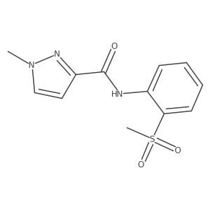 N-(2-methanesulfonylphenyl)-1-methyl-1H-pyrazole-3-carboxamide结构式