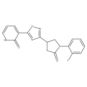 1-(2-Fluorophenyl)-4-[5-(2-hydroxypyridin-3-yl)-1,2,4-oxadiazol-3-yl]pyrrolidin-2-one Structure