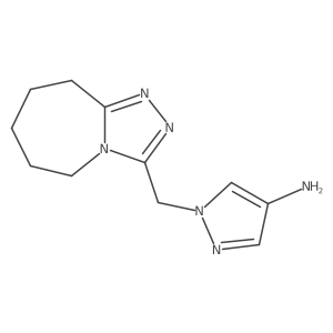 1-(6,7,8,9-tetrahydro-5H-[1,2,4]triazolo[4,3-a]azepin-3-ylmethyl)-1H-pyrazol-4-amine结构式