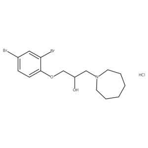1-(Azepan-1-yl)-3-(2,4-dibromophenoxy)propan-2-ol hydrochloride结构式
