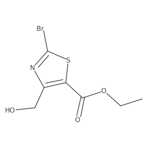 Ethyl 2-bromo-4-(hydroxymethyl)thiazole-5-carboxylate结构式