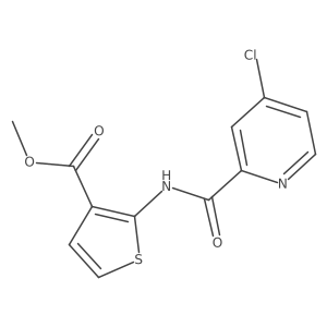 methyl 2-[(4-chloropyridine-2-carbonyl)amino]thiophene-3-carboxylate Structure