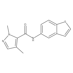 N-(benzo[b]thiophen-5-yl)-1,4-dimethyl-1H-pyrazole-5-carboxamide Structure