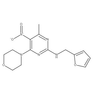 N-(furan-2-ylmethyl)-4-methyl-6-morpholino-5-nitropyrimidin-2-amine Structure