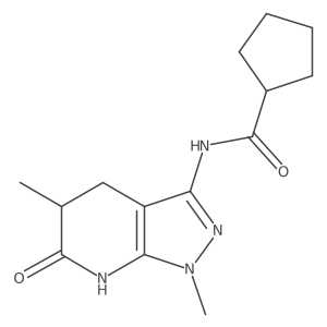 N-(1,5-dimethyl-6-oxo-4,5,6,7-tetrahydro-1H-pyrazolo[3,4-b]pyridin-3-yl)cyclopentanecarboxamide Structure