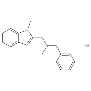 N-benzyl-N-methyl-1-(1-methyl-1H-benzo[d]imidazol-2-yl)methanamine hydrochloride Structure
