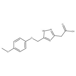{5-[(4-methoxyphenoxy)methyl]-4H-1,2,4-triazol-3-yl}acetic acid结构式