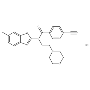 4-cyano-N-(6-methylbenzo[d]thiazol-2-yl)-N-(2-morpholinoethyl)benzamide hydrochloride Structure