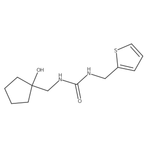 1-((1-Hydroxycyclopentyl)methyl)-3-(thiophen-2-ylmethyl)urea结构式