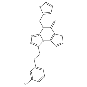1-((3-bromobenzyl)thio)-4-(thiophen-2-ylmethyl)thieno[2,3-e][1,2,4]triazolo[4,3-a]pyrimidin-5(4H)-one Structure