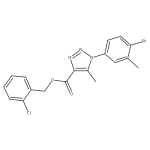 2-chlorobenzyl 1-(4-bromo-3-methylphenyl)-5-methyl-1H-1,2,3-triazole-4-carboxylate结构式