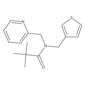 N-(pyridin-2-ylmethyl)-N-(thiophen-3-ylmethyl)pivalamide结构式