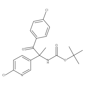 Tert-butyl 1-(4-chlorophenyl)-2-(6-chloropyridin-3-yl)-1-oxopropan-2-ylcarbamate Structure