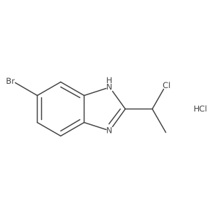 5-bromo-2-(1-chloroethyl)-1H-1,3-benzodiazole hydrochloride Structure