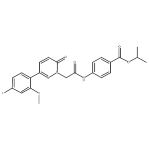 propan-2-yl 4-({[3-(4-fluoro-2-methoxyphenyl)-6-oxopyridazin-1(6H)-yl]acetyl}amino)benzoate Structure