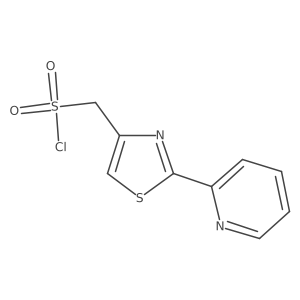 [2-(Pyridin-2-yl)-1,3-thiazol-4-yl]methanesulfonyl chloride结构式