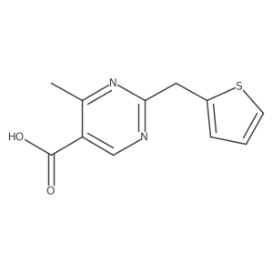 4-Methyl-2-[(thiophen-2-yl)methyl]pyrimidine-5-carboxylic acid Structure