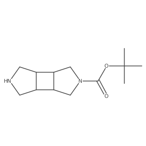 Rel-tert-butyl (3aR,3bS,6aR,6bS)-octahydrocyclobuta[1,2-c:3,4-c']dipyrrole-2(1H)-carboxylate Structure