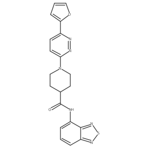 N-(benzo[c][1,2,5]thiadiazol-4-yl)-1-(6-(furan-2-yl)pyridazin-3-yl)piperidine-4-carboxamide结构式